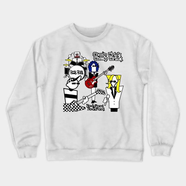 Cheap Trick Crewneck Sweatshirt by Lula Pencil Art